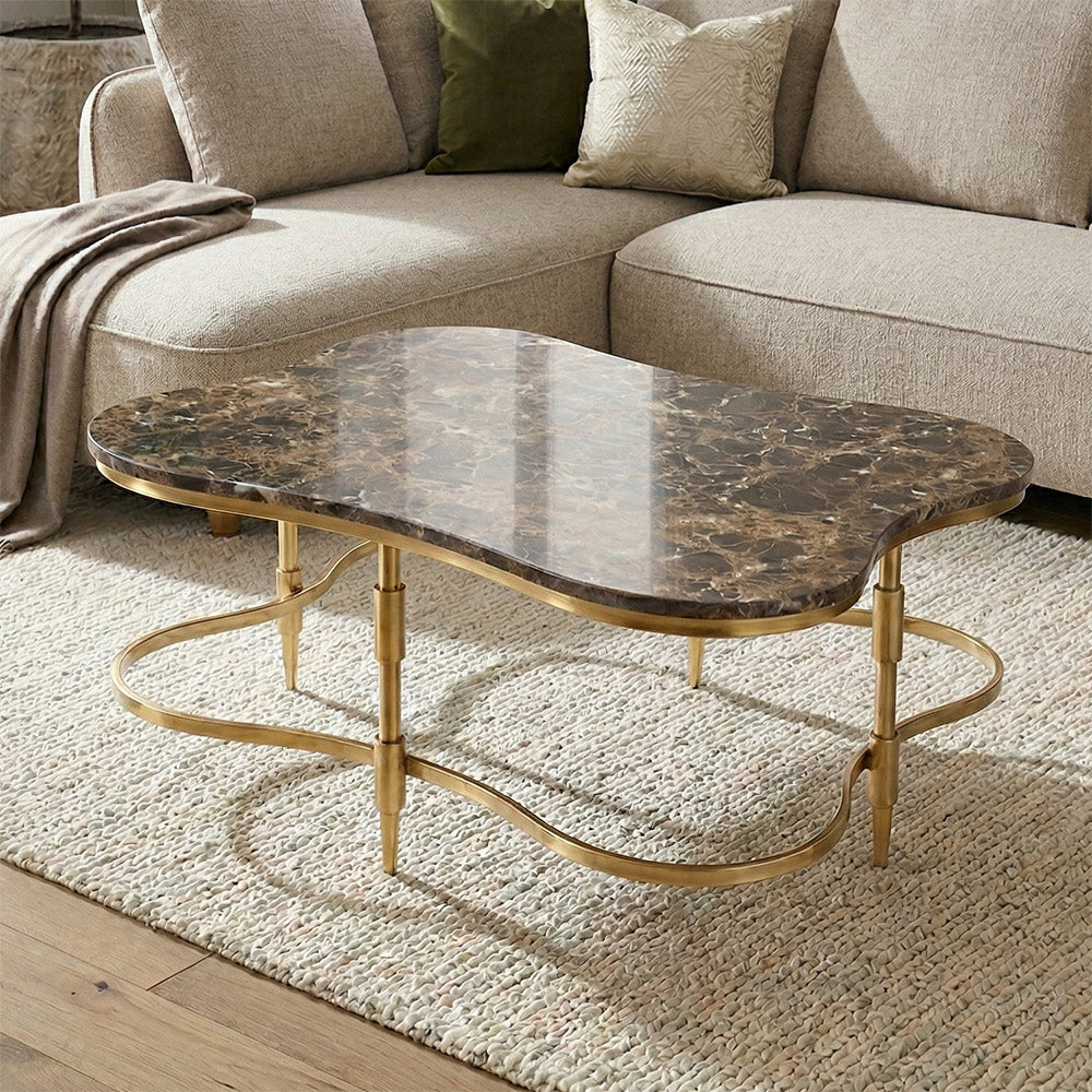 Marble Bebey Coffee Table with Metal