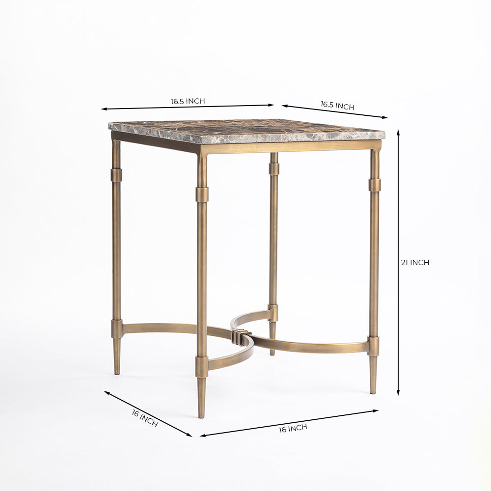 Marble Willie Side Table with Metal