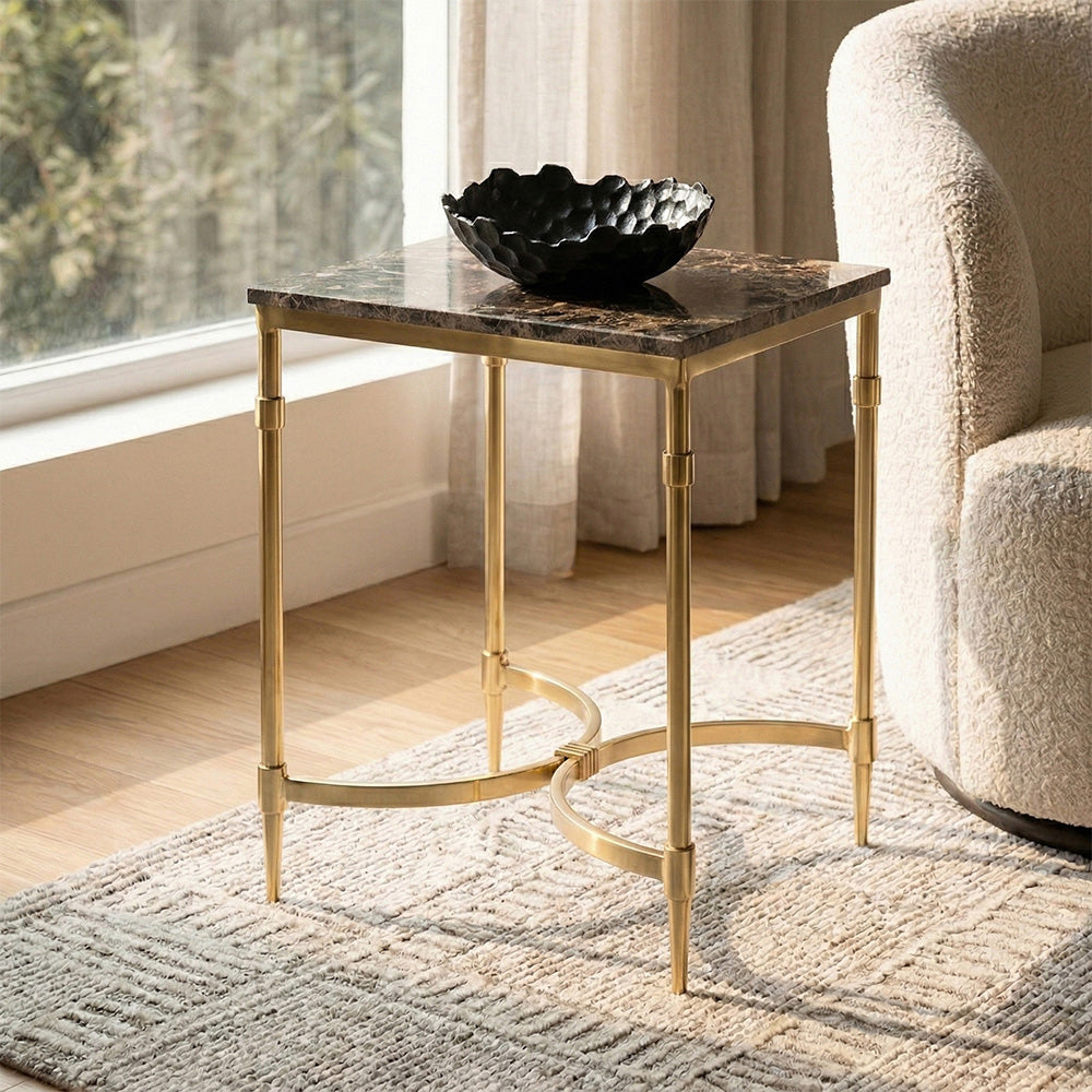 Marble Willie Side Table with Metal
