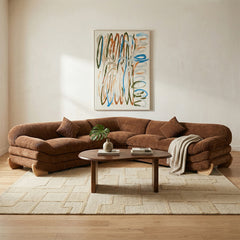 Velvet Gianco 5-Seater Sofa - Tan