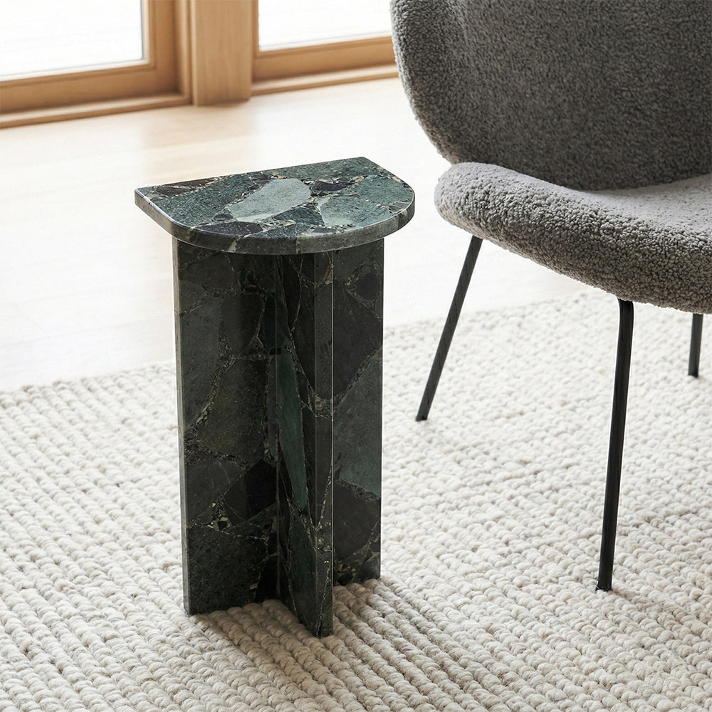 Green Marble Malive Accent Table