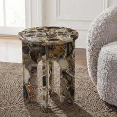 Agate Marble Lews Accent Table