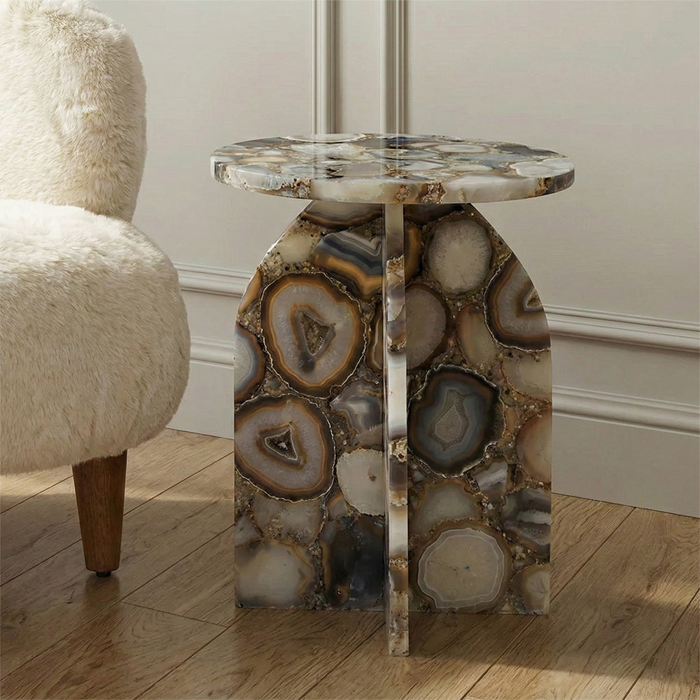 Agate Marble Jaro Accent Table