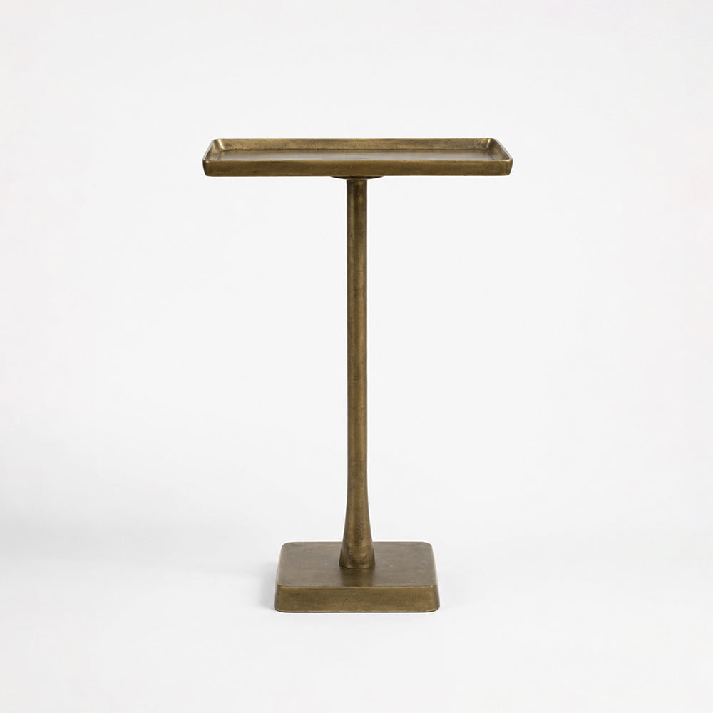 Vedo Aluminium Side Table – Matte Antique Brass