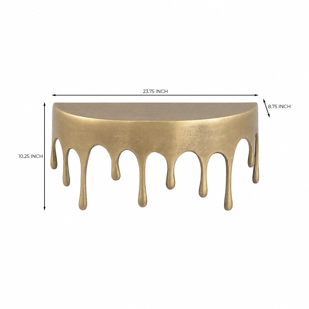 Cuco Antique Brass Aluminium Wall Shelf