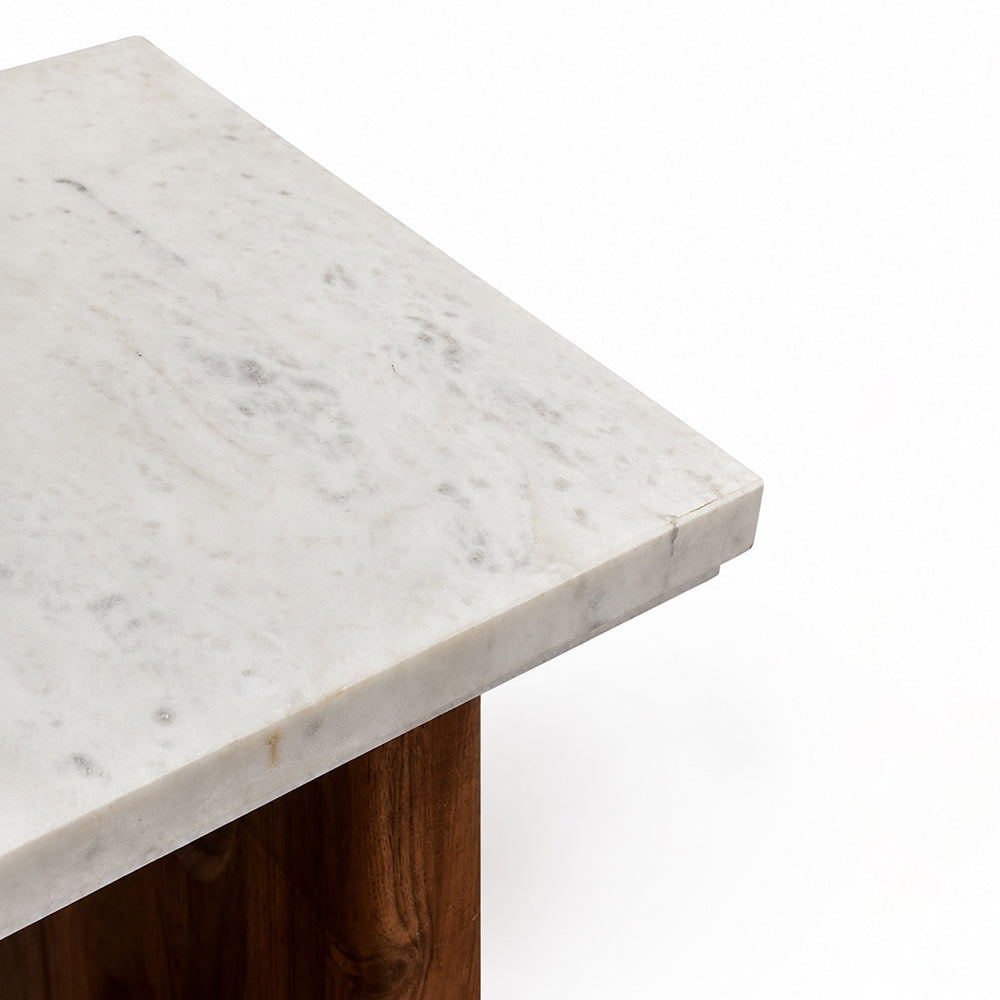Elley Marble Console Table with Wood