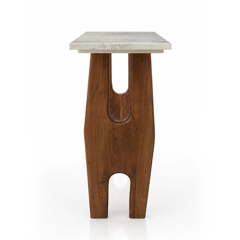 Elley Marble Console Table with Wood