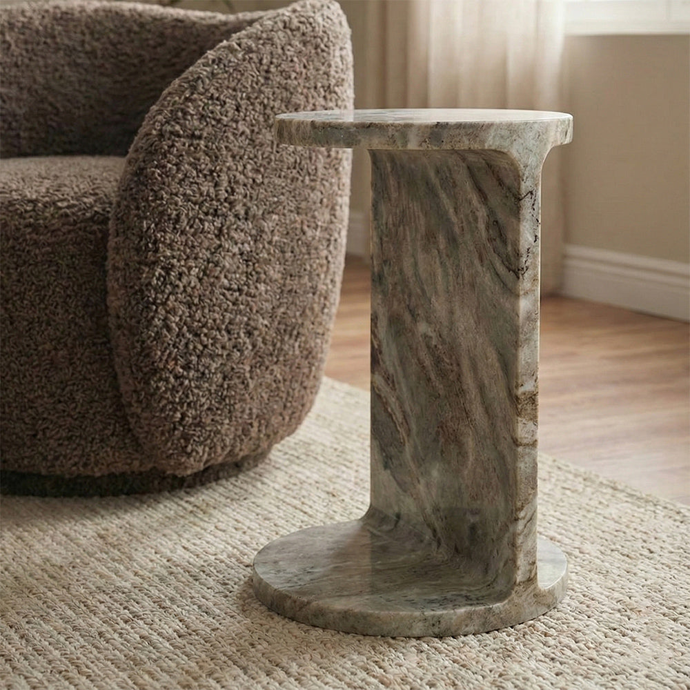 Vager Accent Table - Sawar Marble