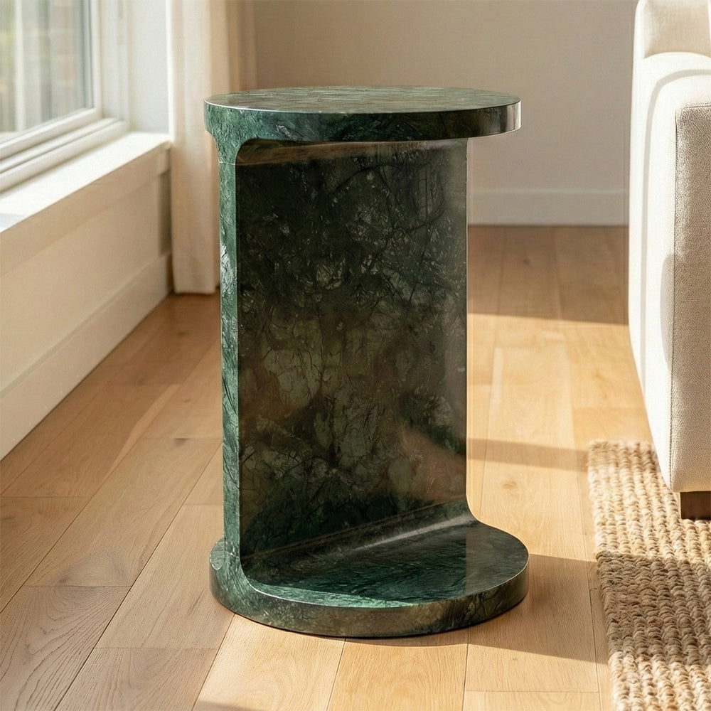 Vager Accent Table - Green Marble