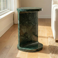Palm Green Marble Accent Table