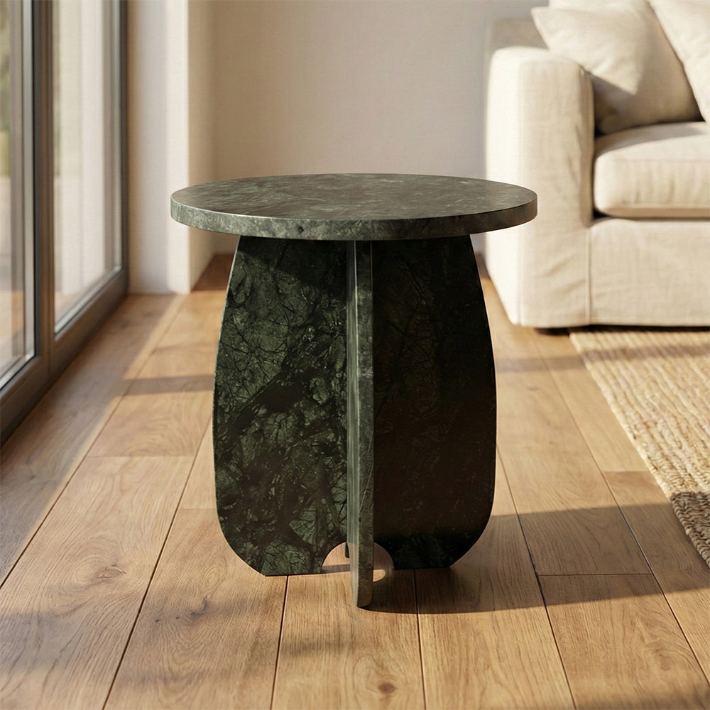 Sauti Green Marble Accent Table