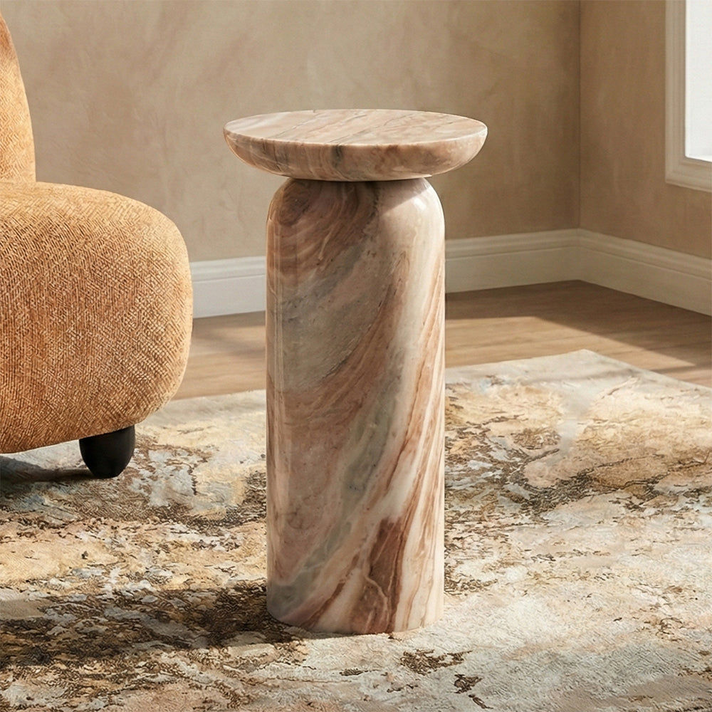 Dekkar Accent Table - Sawar Marble