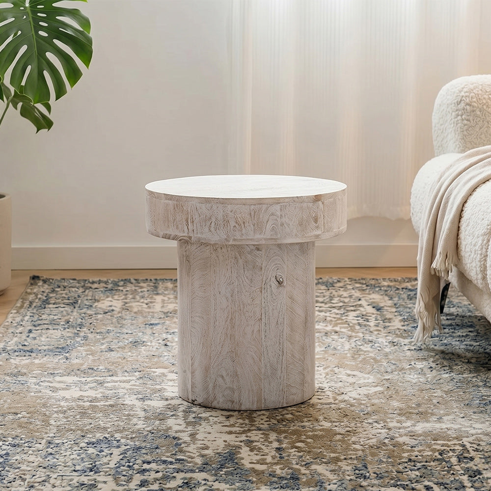 Rex Mango Wood Round Coffee Table - Small