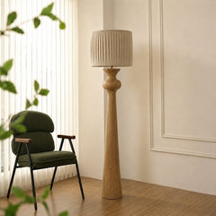 Kamoni Mango Wood Floor Lamp