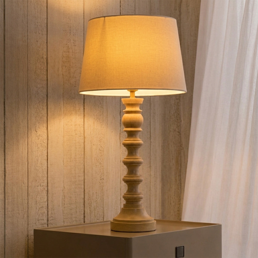 Lux Mango Wood Table Lamp