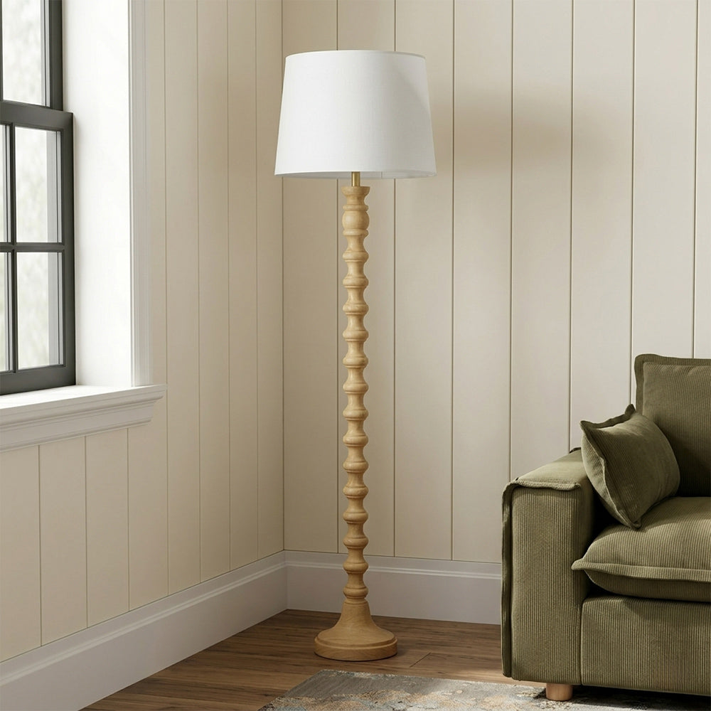 Voss Mango Wood Floor Lamp