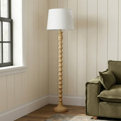 Voss Mango Wood Floor Lamp