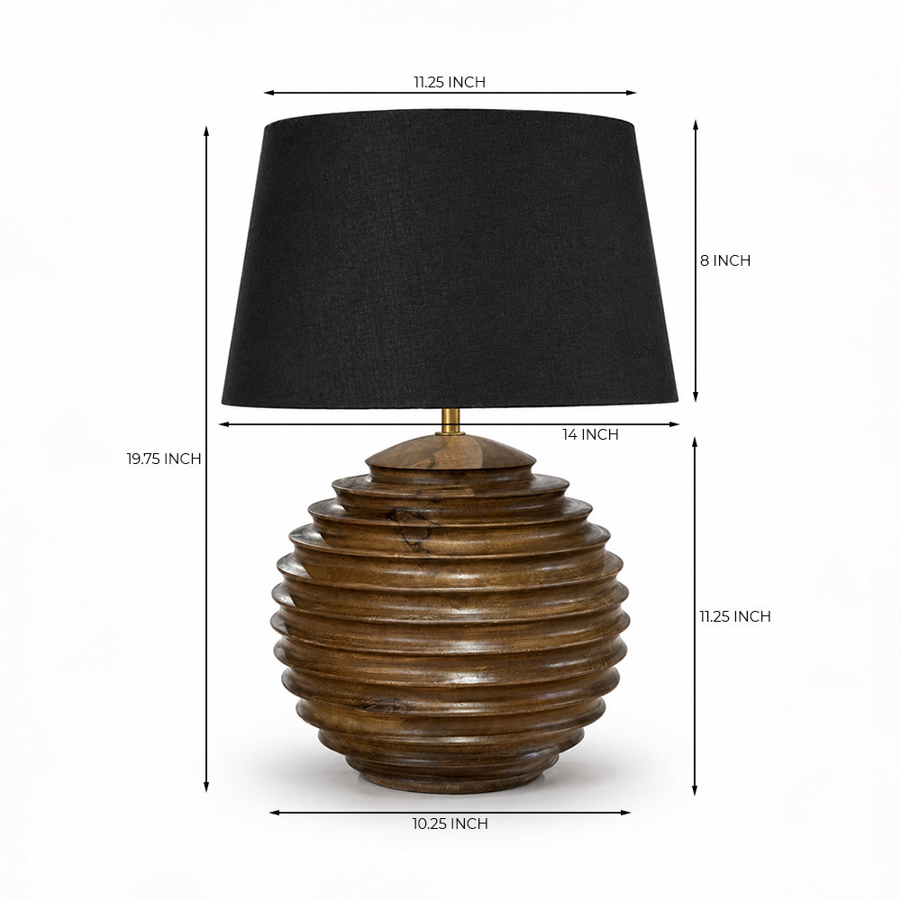 Wyatt Mango Wood Table Lamp with Metal
