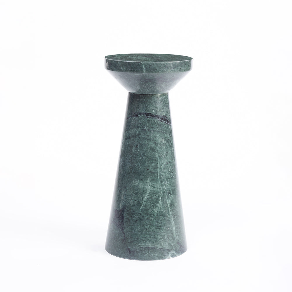 Yseult Green Marble Round Side Table