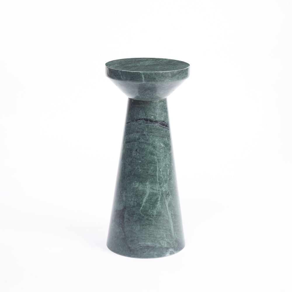 Yseult Green Marble Round Side Table