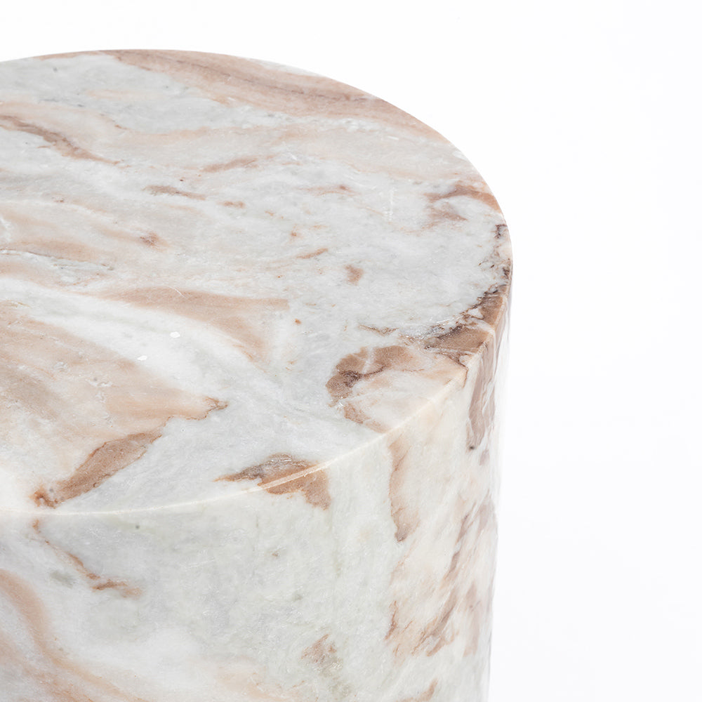 Kaash Circular Accent Table - Sawar Marble