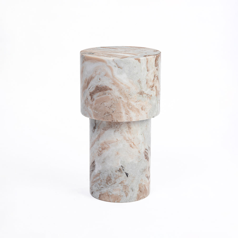 Kaash Circular Accent Table - Sawar Marble