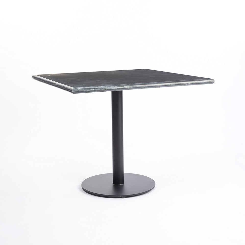Cleo Black Marble Square Restaurant Table with Metal