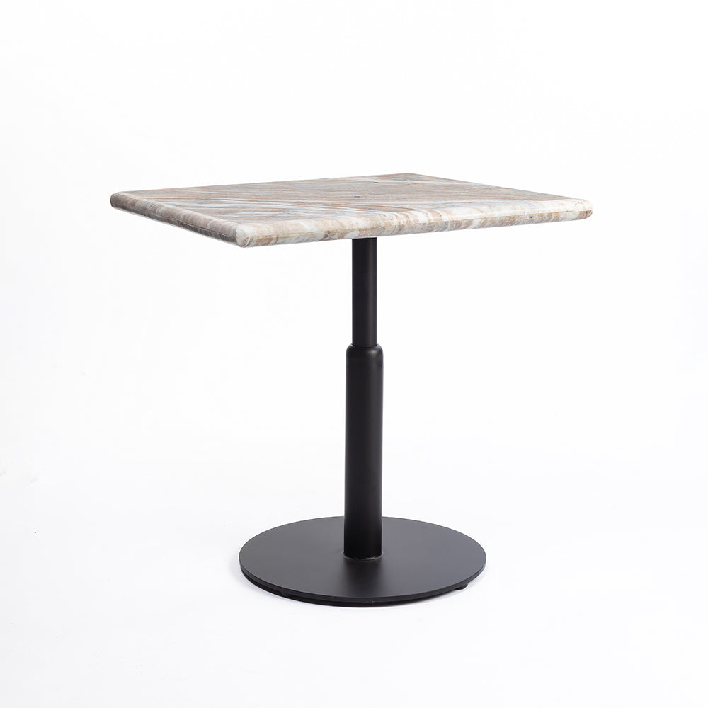 Dion Sawar Marble Restaurant Table with Metal