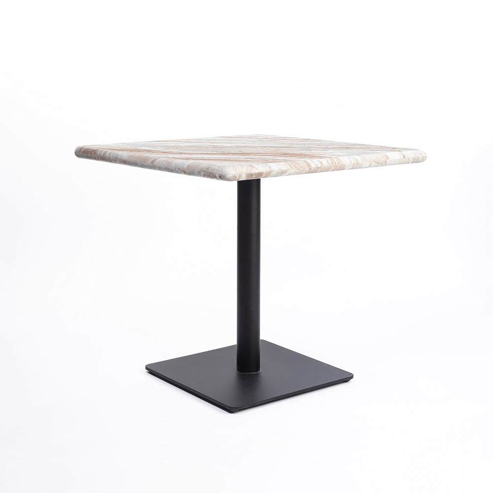 Dion Sawar Marble Square Restaurant Table with Metal