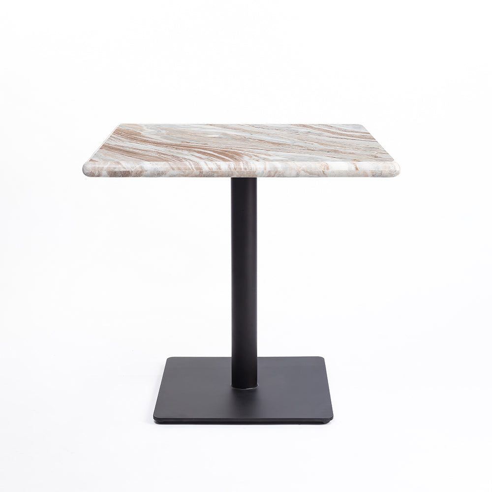 Dion Sawar Marble Square Restaurant Table with Metal