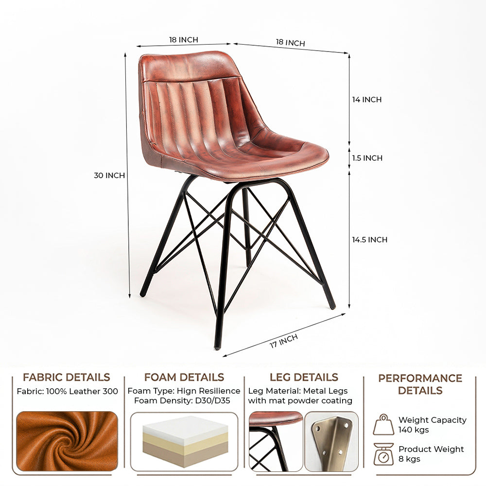 Alabet Leather Dining Chair