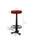 Macron Leather Bar Stool with Iron