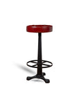 Macron Leather Bar Stool with Iron