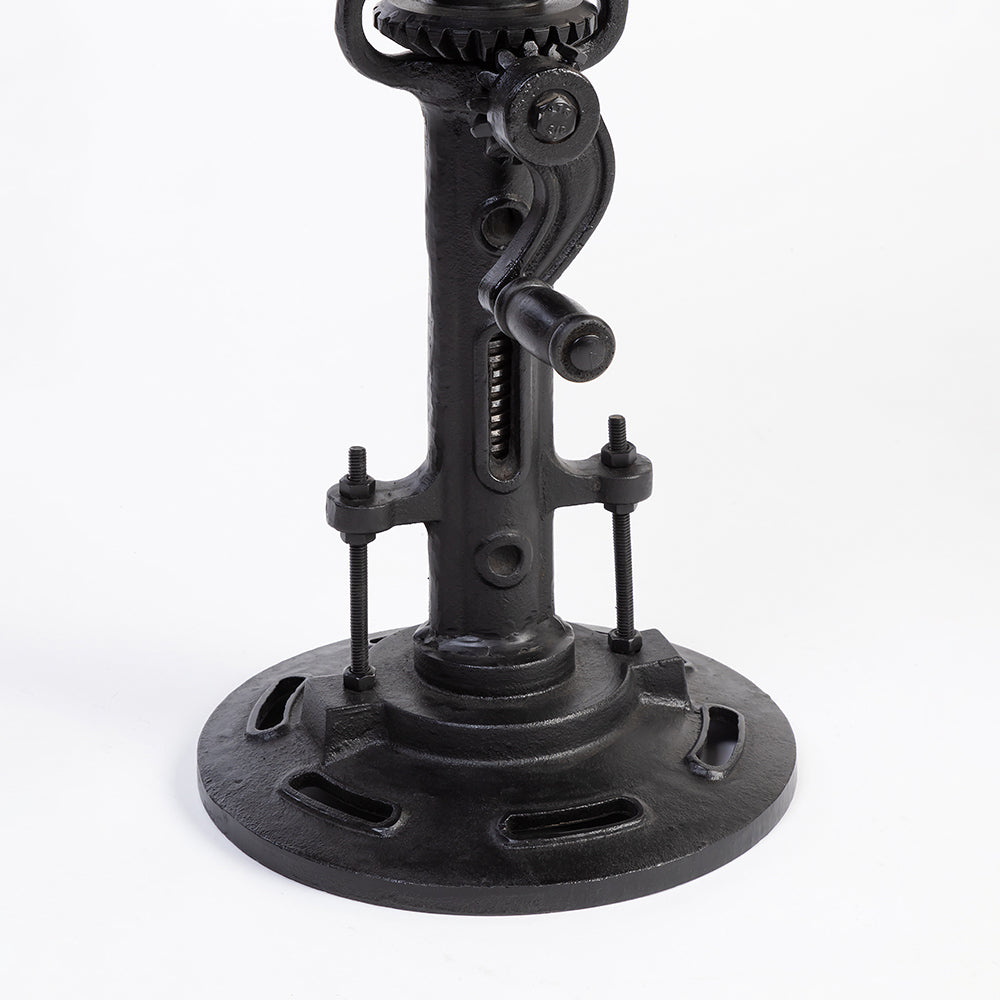 Asturius Leather Stool with Iron
