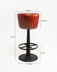 Aurelia Leather Bar Chair