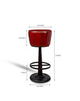 Aurelia Leather Bar Stool with Iron