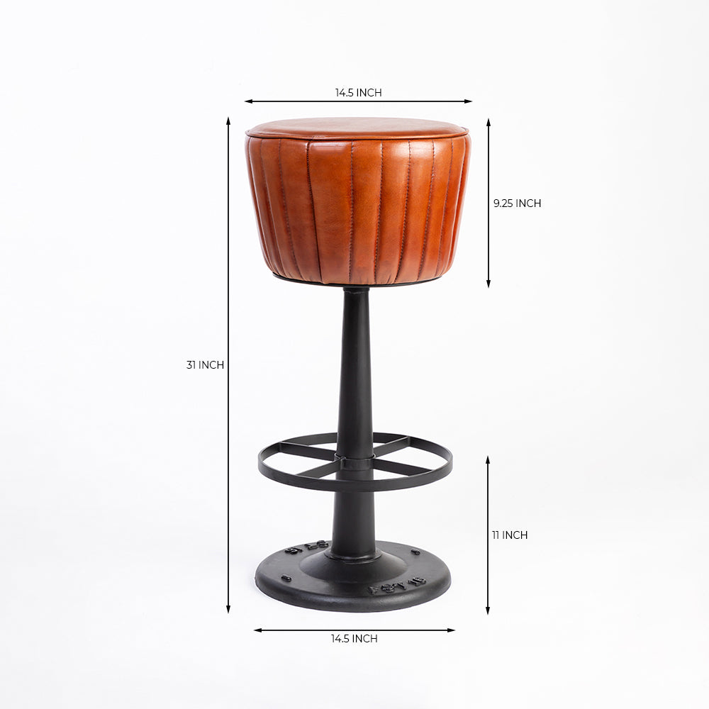 Aurelia Leather Bar Stool Chair