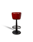 Aurelia Leather Bar Stool with Iron