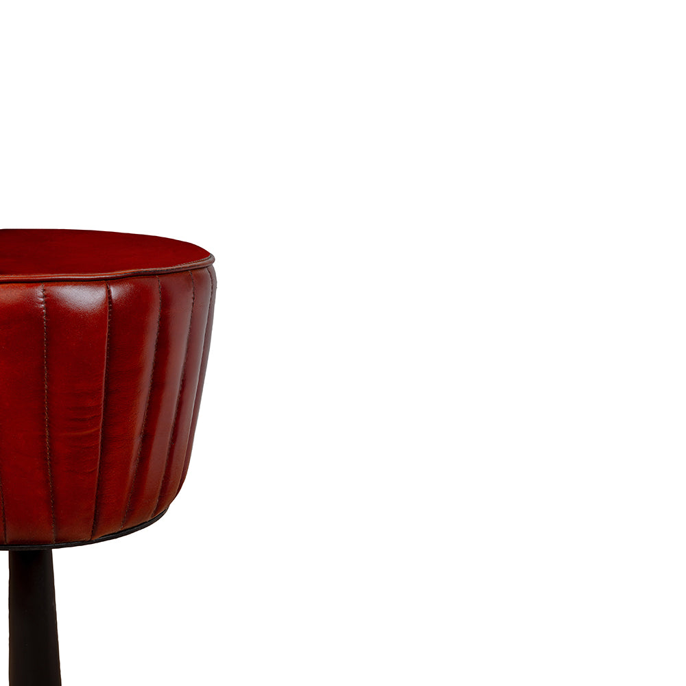 Aurelia Leather Bar Stool with Iron