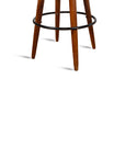 Wooden Havana Leather Bar Stool with Iron