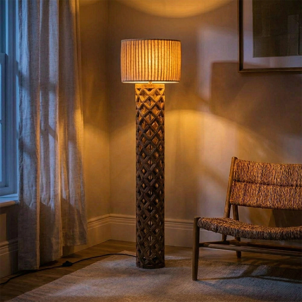 Kim Wooden Floor Lamp