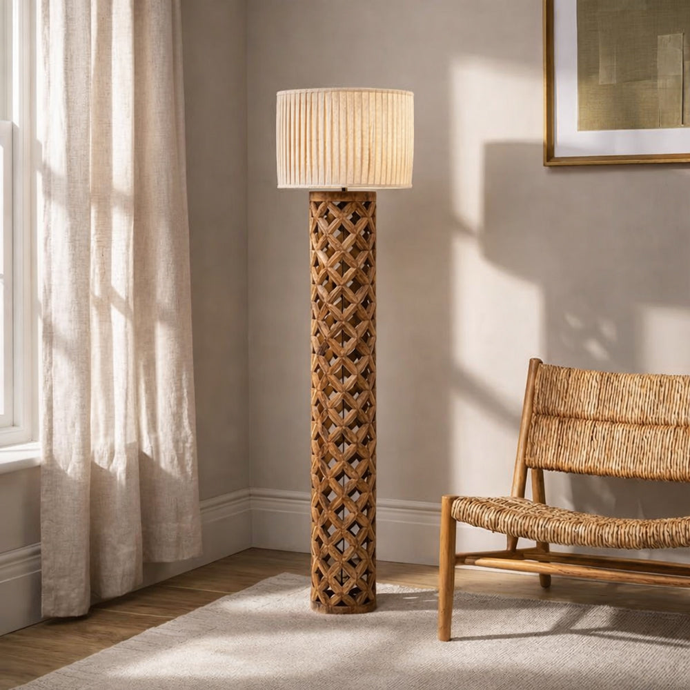 Kim Wooden Floor Lamp