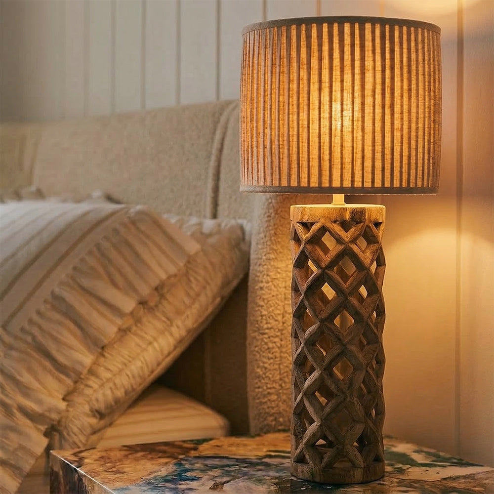 Petras Wooden Table Lamp