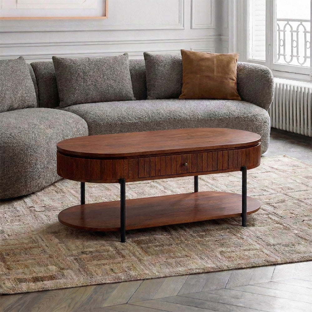 Wooden Syleen Coffee Table with Metal