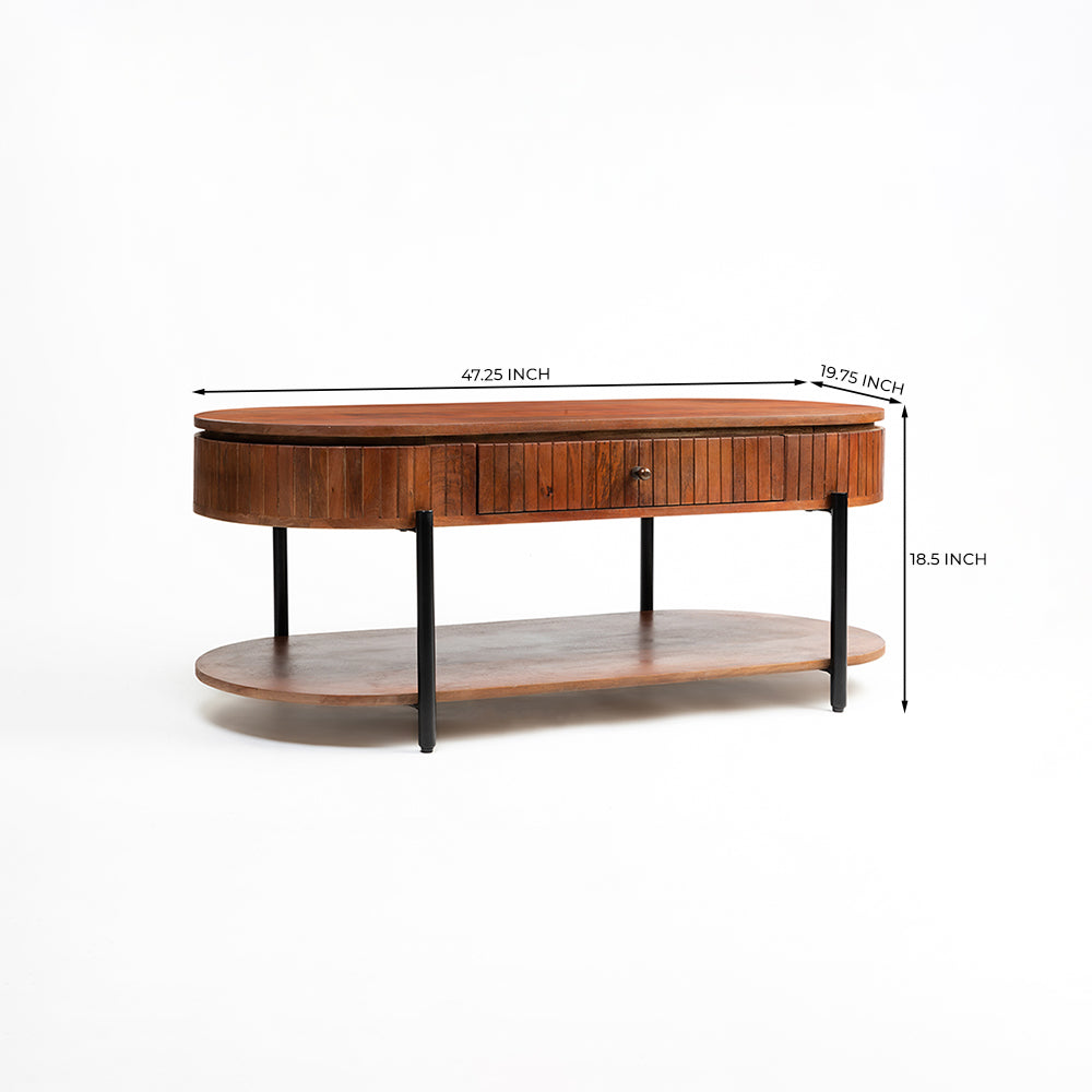 Wooden Syleen Coffee Table with Metal