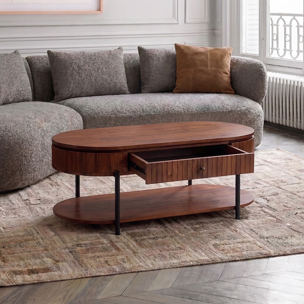 Wooden Syleen Coffee Table with Metal