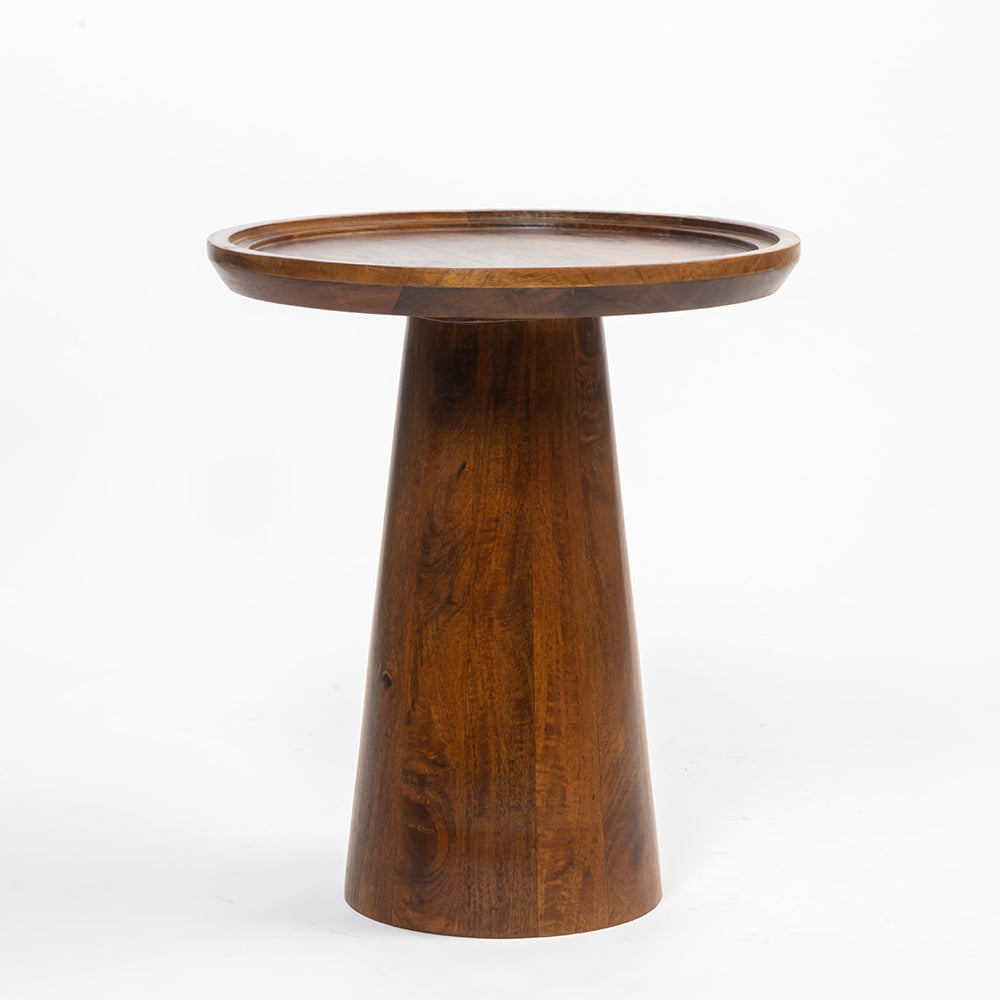 Brown Mango Wood Round Coffee Table Set of 3