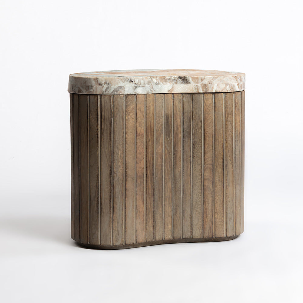 Wooden Norweg Coffee Table with Marble