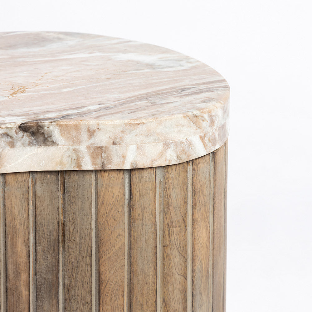 Wooden Norweg Coffee Table with Marble