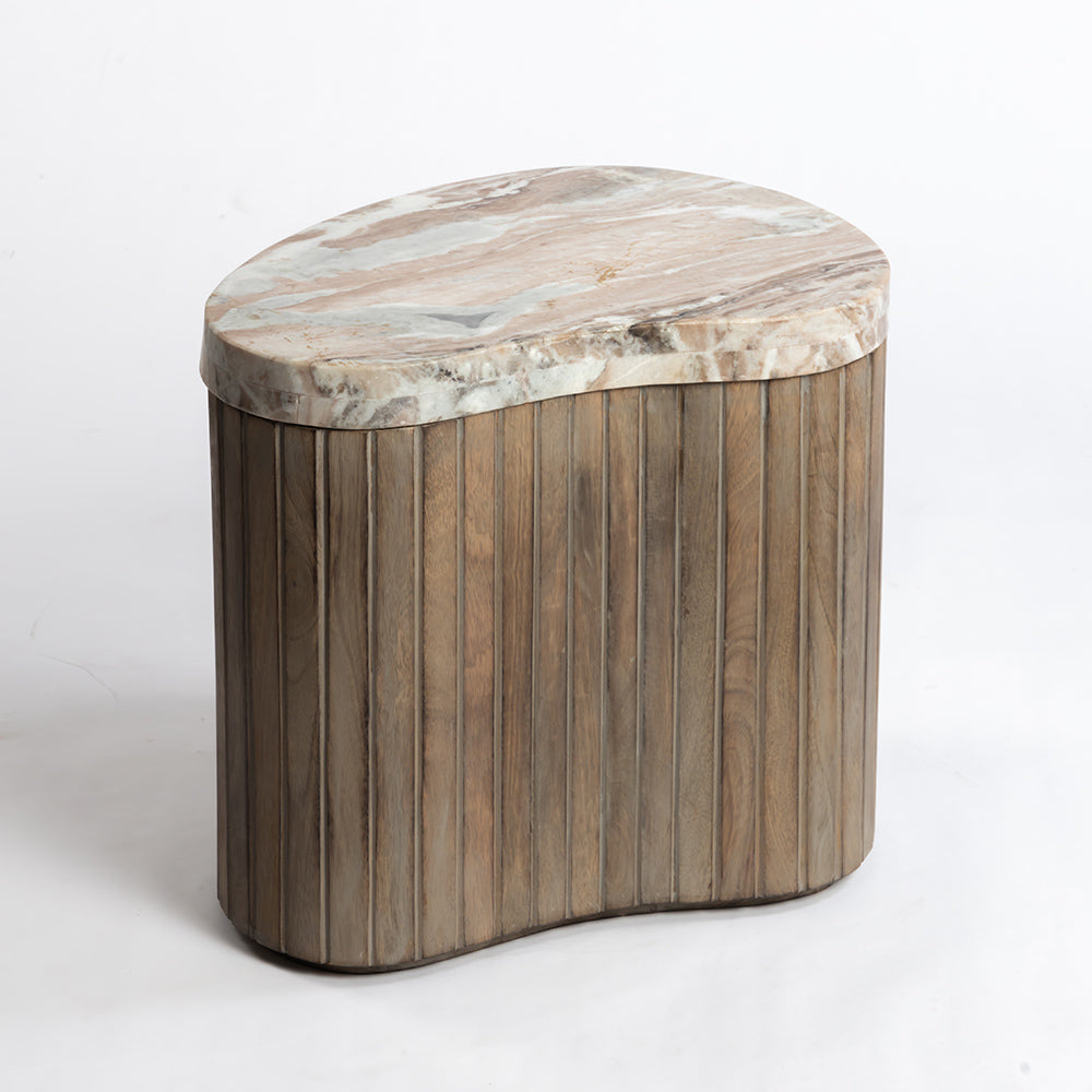 Wooden Norweg Coffee Table with Marble
